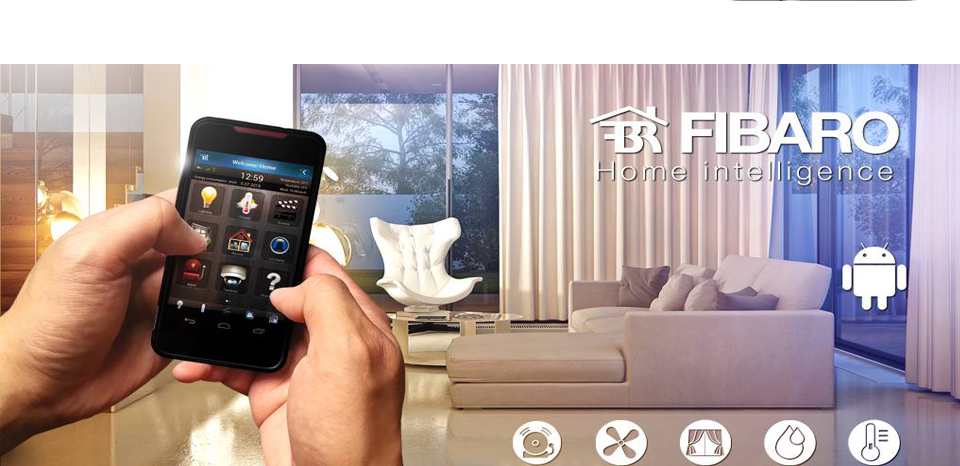 Sala sendo controlada por smartphone